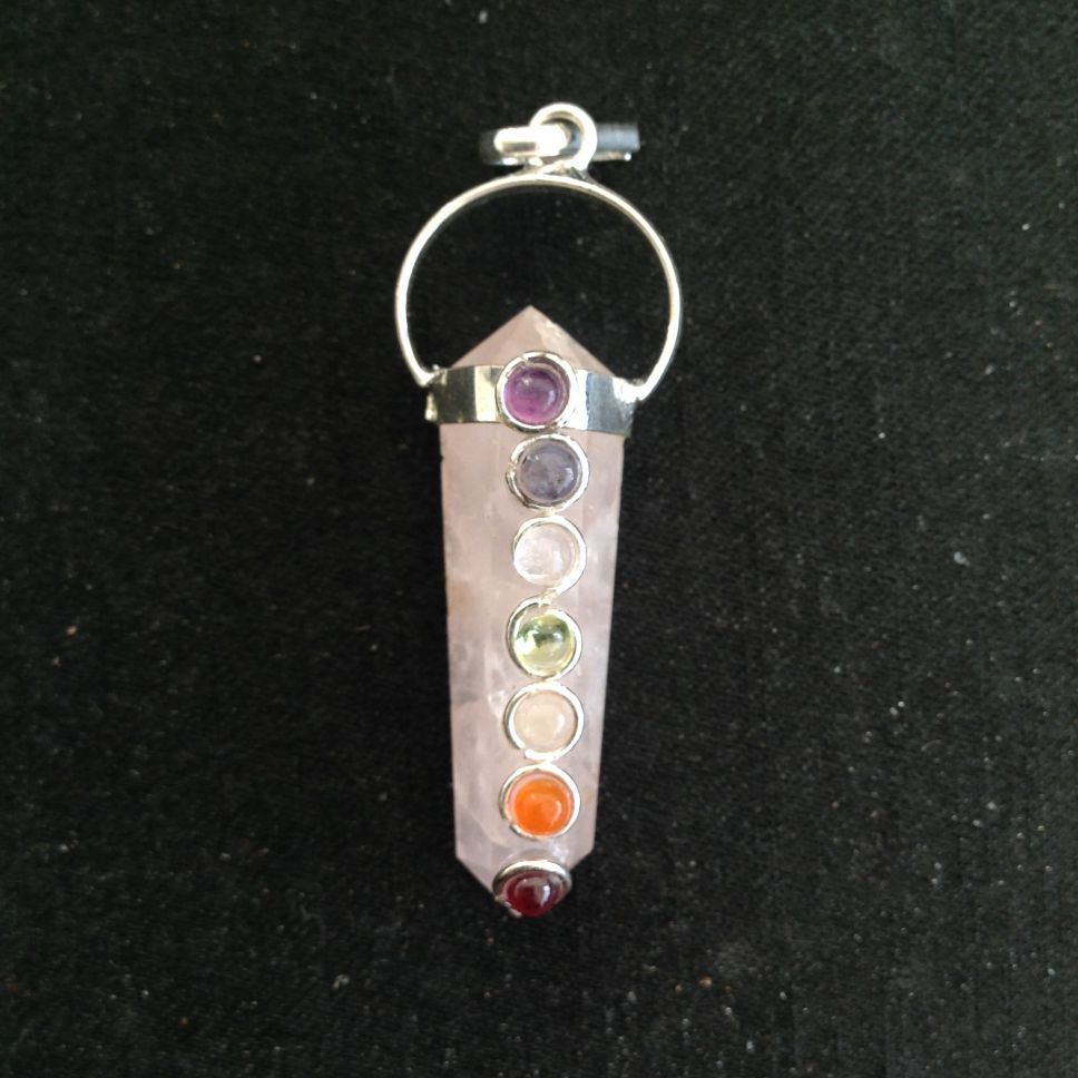 Rose Quartz - Chakra Pendant DT Rose Quartz - Chakra Pendant DT
